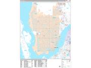 Cape Coral Wall Map Premium Style 2022